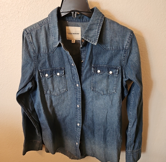 Lucky Brand Tops - Lucky Brand Blue Denim Button-Up Shirt
